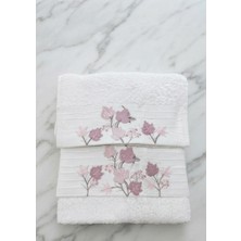 Fiesta Ilgın Süzene Bambu Bürümcük Analı Kızlı Havlu Seti (1 Adet 30X50 cm ve 1 Adet 50X90 cm ) %70 Bambu %30 Pamuk