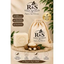 R&S Doğal Kozmetik Taş Dövme Sabun Shea-Butter Doğal Arındırıcı Sabun – El Yapımı Mineralli Cilt Bakım Sabunu