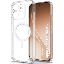 Nanospace Oppo Reno 15 Pro Ile Uyumlu Şeffaf Sert Mika Magsafe Sararmaz Şeffaf Kılıf
