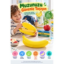 Open Home Concept Muz Saklama Kutusu 21 cm Sarı Muz Koruyucu Beslenme Kabı Çanta Okul Spor Seyahat Için Pratik Aparatı