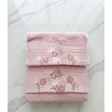 Fiesta Ilgın Süzene Bambu Bürümcük Analı Kızlı Havlu Seti (1 Adet 30X50 cm ve 1 Adet 50X90 cm ) %70 Bambu %30 Pamuk