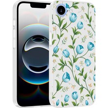 North Kingdom iPhone 17E Kılıf Çiçek ve Fiyonk Desenli Kamera Yükseltili Nrtk Premium