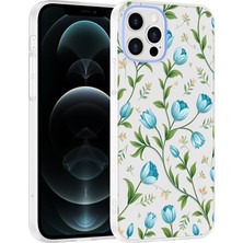 Ankayan Teknoloji iPhone 12 Kılıf Çiçek ve Fiyonk Desenli Kamera Yükseltili Anky Premium