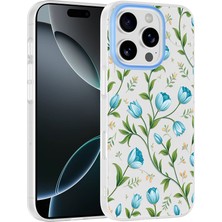 Ottonova iPhone 16 Pro Max Kılıf Çiçek ve Fiyonk Desenli Kamera Yükseltili Nova Premium