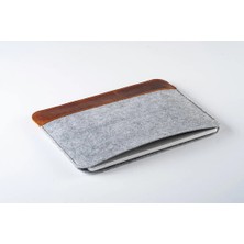 LWA Leather El Yapımı Deri ve Keçe Dizüstü Bilgisayar Kılıfı, 13-17" MacBook Dizüstü Bilgisayarlar Için Kişiselleştirilmiş Kılıf 13" 34X24 cm