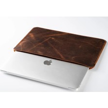 LWA Leather El Yapımı Deri MacBook Kılıfı, Ince MacBook 15" Kılıfı (Air ve Pro Modelleri Için) Zarf Şeklinde Kılıf