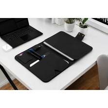 LWA Leather Hakiki Eskitme Deri MacBook Portföy Kılıfı - 13-17 Inç Uyumlu Lüks Laptop Çantası 16.2"