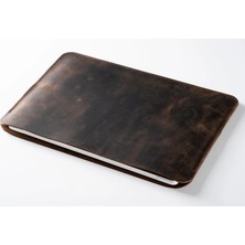 LWA Leather Eskitilmiş Deri Dell Xps Kılıfı, 13 ve 13 Plus Için El Yapımı Ince Kılıf
