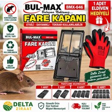 Bul-Max BMX-646 Metal Fare Kapanı 1-2-4-12 Adet Seçenekli | 1 Adet Eldiven