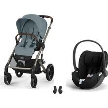 Cybex Balios S Lux Travel Sistem | Taupe Stormy Blue & Cloud T Sephia Black