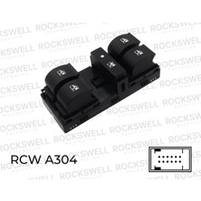 Cam Açma Anahtarı Dörtlü Fiat Egea Hb Sedan Sw 2015+ Çerçevesız 12PİN 735631478 Rockswel