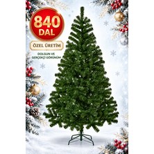 La Confiance 210 cm Lüks Yılbaşı Ağacı 840 Sık Dallı Gerçekçi Görünümlü Noel Ağacı Yılbaşı Çam Ağacı