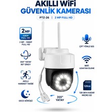 ArmoniaVital Ptz-26 Wifi Akıllı Güvenlik Kamerası 2mp 1080P Full Hd 355° Döner Hareket Takipli Gece Görüşlü Çift Yönlü Ses