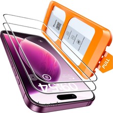M.TK Moveteck Apple iPhone 18 Pro Uygulama Aparatlı Tam Kapatan Temperli Ekran Koruyucu Kırılmaz Cam Magic Box