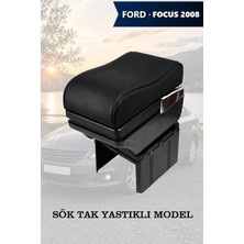 Automod Focus 2008 Uyumlu Lüks Tip Yastıklı Model Kol Dayama Siyah Deri