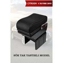 Automod Citroen C Elysee 2015 Uyumlu Siyah Deri Yastıklı Model Kol Dayama Lüks Tip