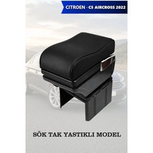 Automod Citroen C5 Aircross 2022 Uyumlu Kol Dayama Siyah Deri Yastıklı Model Lüks Tip