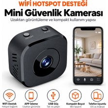Ayers Mini Wifi Güvenlik Kamerası, App Uzaktan Görüntüleme, Wifi Hotspot Desteği, USB Güç, Kompakt Mini Kamera, Ios ve Android Uyumlu