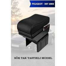 Automod Peugeot 307 2003 Uyumlu Siyah Deri Yastıklı Model Kol Dayama Lüks Tip