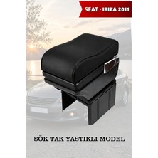 Automod Seat Ibiza 2011 Uyumlu Kol Dayama Lüks Tip Siyah Deri Yastıklı Model