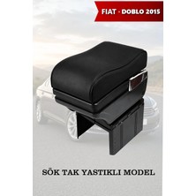 Automod Fiat Doblo 2015 Uyumlu Lüks Tip Siyah Deri Yastıklı Model Kol Dayama