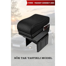 Automod Transit CONNECT2005 Uyumlu Lüks Tip Kol Dayama Siyah Deri Yastıklı Model