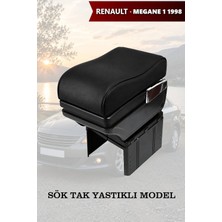 Automod Renault Megane 1 1998 Uyumlu Yastıklı Model Kol Dayama Siyah Deri Lüks Tip