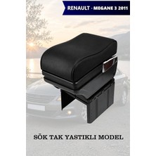 Automod Renault Megane 32011 Uyumlu Kol Dayama Lüks Tip Siyah Deri Yastıklı Model