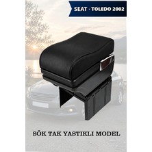 Automod Seat Toledo 2002 Uyumlu Siyah Deri Lüks Tip Kol Dayama Yastıklı Model
