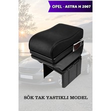 Automod Opel Astra H 2007 Uyumlu Lüks Tip Siyah Deri Kol Dayama Yastıklı Model