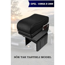Automod Opel Corsa D 2009 Uyumlu Kol Dayama Siyah Deri Yastıklı Model Lüks Tip