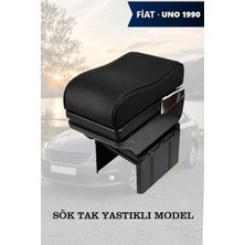 Automod Fiat Uno 1990 Uyumlu Yastıklı Model Kol Dayama Lüks Tip Siyah Deri
