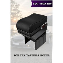 Automod Ibiza 2009 Uyumlu Siyah Deri Yastıklı Model Kol Dayama Lüks Tip