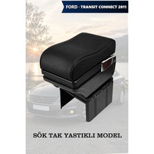 Automod Transit Connect 2011 Uyumlu Kol Dayama Lüks Tip Siyah Deri Yastıklı Model