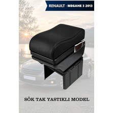Automod Renault Megane 32013 Uyumlu Kol Dayama Yastıklı Model Lüks Tip Siyah Deri