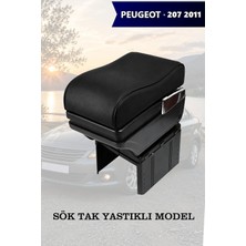 Automod Peugeot 207 2011 Uyumlu Kol Dayama Siyah Deri Yastıklı Model Lüks Tip