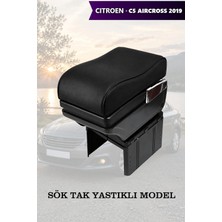 Automod Citroen C5 Aircross 2019 Uyumlu Yastıklı Model Siyah Deri Kol Dayama Lüks Tip
