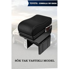 Automod Corolla 101 Kasa Uyumlu Siyah Deri Yastıklı Model Kol Dayama Lüks Tip