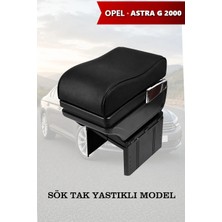 Automod Opel Astra G 2000 Uyumlu Yastıklı Model Siyah Deri Lüks Tip Kol Dayama