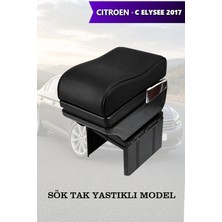 Automod Citroen C Elysee 2017 Uyumlu Yastıklı Model Kol Dayama Lüks Tip Siyah Deri