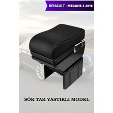Automod Renault Megane 32016 Uyumlu Siyah Deri Kol Dayama Yastıklı Model Lüks Tip