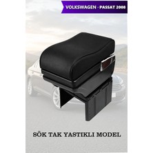 Automod Volkswagen Passat 2008 Uyumlu Siyah Deri Lüks Tip Kol Dayama Yastıklı Model
