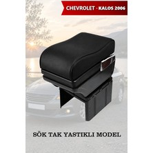 Automod Chevrolet Kalos 2006 Uyumlu Yastıklı Model Siyah Deri Lüks Tip Kol Dayama