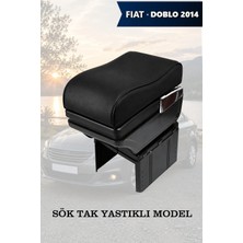 Automod Fiat Doblo 2014 Uyumlu Yastıklı Model Kol Dayama Siyah Deri Lüks Tip
