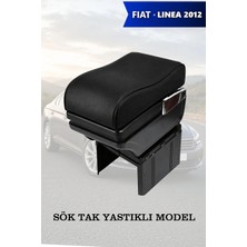 Automod Fiat Linea 2012 Uyumlu Lüks Tip Siyah Deri Kol Dayama Yastıklı Model