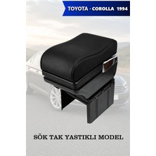 Automod Corolla 1994 Uyumlu Lüks Tip Yastıklı Model Siyah Deri Kol Dayama