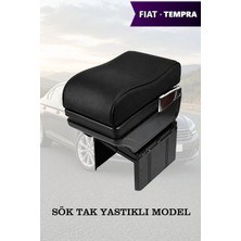 Automod Fiat Tempra Uyumlu Lüks Tip Kol Dayama Yastıklı Model Siyah Deri