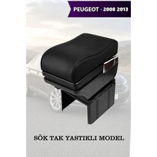 Automod Peugeot 20082013 Uyumlu Siyah Deri Yastıklı Model Lüks Tip Kol Dayama