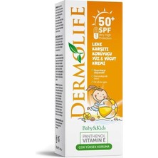 Dermolife Çocuk Leke Karşıtı Yüz ve Vücut Güneş Kremi SPF50 100 ml