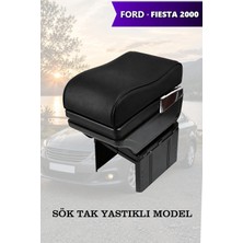 Automod Fiesta 2000 Uyumlu Siyah Deri Kol Dayama Yastıklı Model Lüks Tip